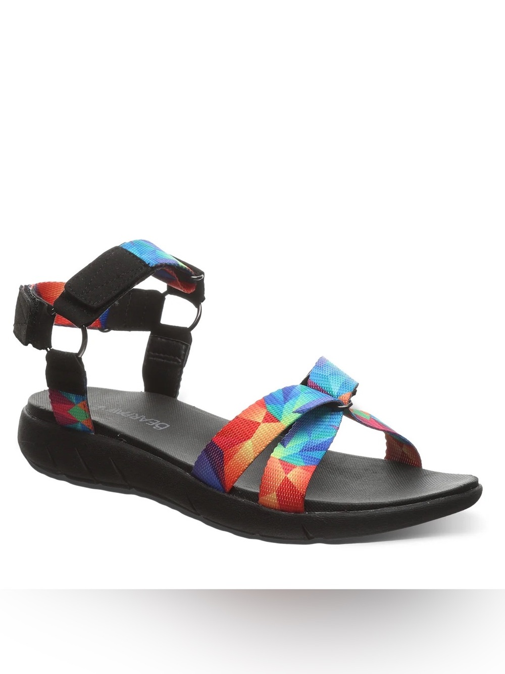 New Bearpaw Sandals with multicolored geometric pattern